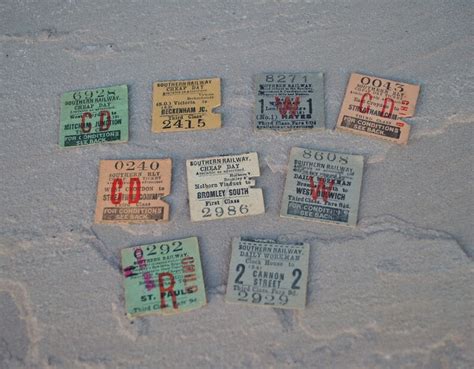 9 Southern Railway Third Class Ticket Stub - Etsy