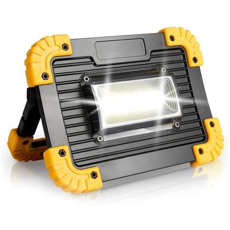 Projecteur De Chantier Led W Batterie Portable Lm Lampe De