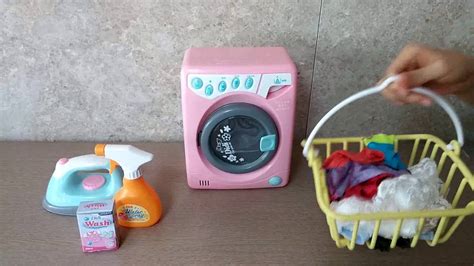 Unboxing A Washing Machine Toy Set Playing Laundry Play Toy Set Youtube