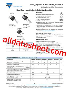 Mbr Ct Datasheet Pdf Vishay Siliconix