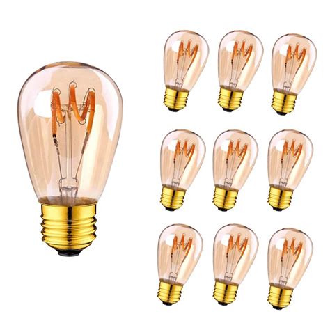 St45 lâmpadas led e27 220v 3w pode ser escurecido vidro âmbar edison