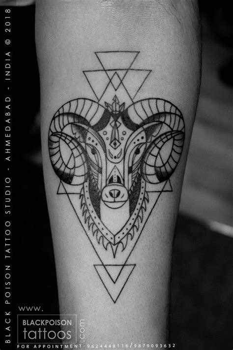 Capricorn zodiac tattoo #zodiactattoo #capricorntattoo #geometrictattoo ...