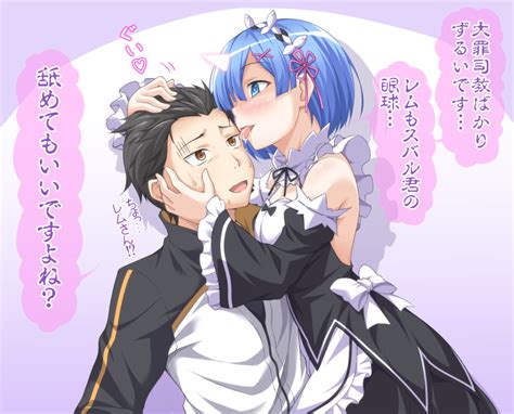 Rem And Natsuki Subaru Rezero Kara Hajimeru Isekai Seikatsu Drawn By