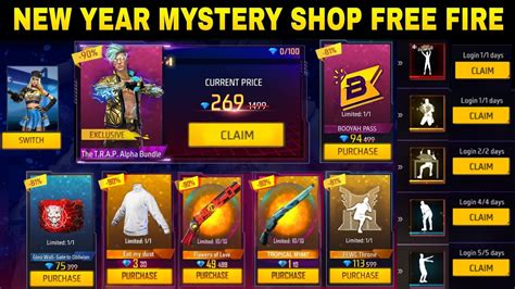 MYSTERY SHOP FREE FIRE BOOYAH PASS DISCOUNT EVENT NEXT EVOLUTION