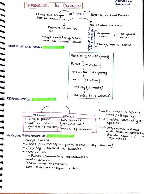 SOLUTION Reproduction In Organism Class 12 Biology Notes Studypool