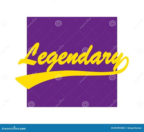 Legendary Caligraphy Design Stock Vector Illustration Of Clothing