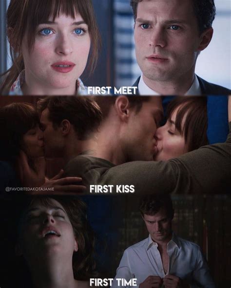 Two People Kissing Each Other With The Caption That Says First Kiss