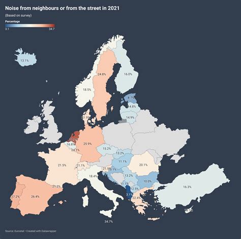 Reported noise from neighbours or from the street in 2021 : r/europe