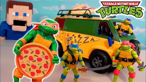 Ninja Turtles Mutant Mayhem Movie Pizza Fire Van Playmates Toys