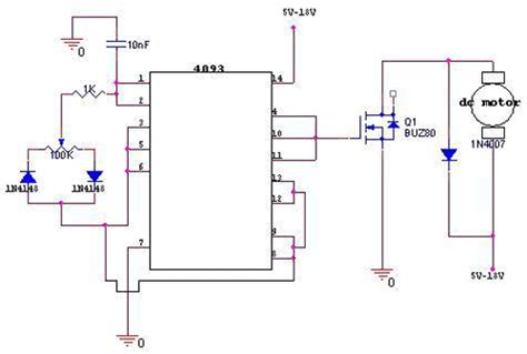 DC motor Speed control using 4093