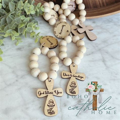 Mini Wood Rosary Beads Etsy