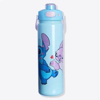 Garrafa Térmica Click Excalibur 700ml Stitch Namorados Disney