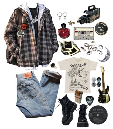 80s Rock Grunge Outfit Shoplook