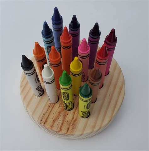 Wooden Crayon Holder For 16 Jumbo Crayons Etsy