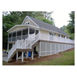 Vinyl Screenporch Enclosure Composite Decking Vinyl Rails