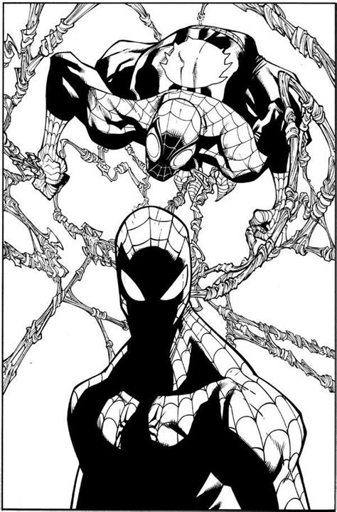 Black White Comic Book Art Bocetos Dibujos Spiderman Dibujo