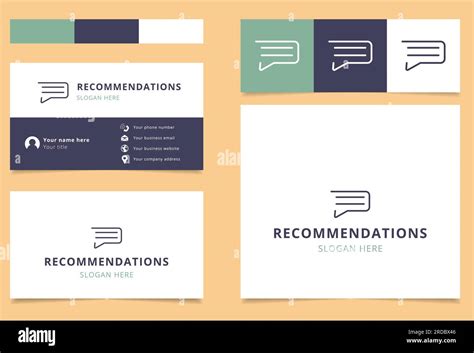 Recommendations Logo Design With Editable Slogan Branding Book And