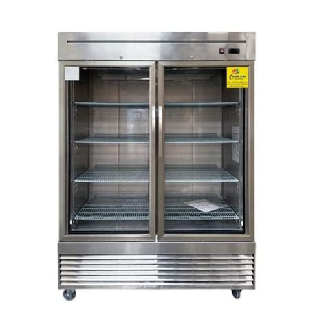 Cooler Depot 54 In W 47 Cu Ft Two Glass Door Refrigerator Display