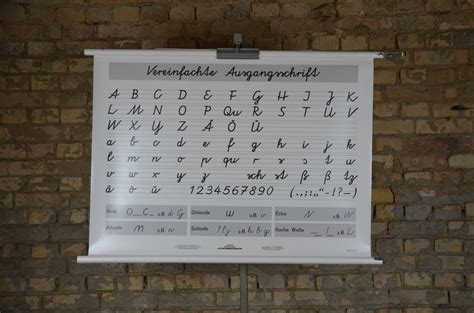 Cursive German Alphabet, Letters: Original Vintage 1990s Large School ...