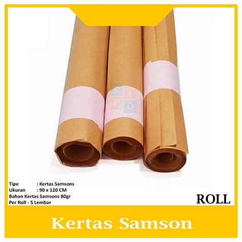 Jual SAMSON Kertas Coklat 90 X 120 CM 5 Lembar Roll Shopee