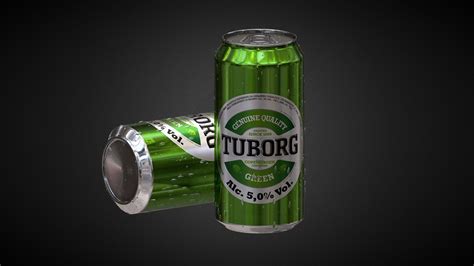 Tuborg Beer Can 3d Model 3d Model By Omrit Panthi Omritpanthi