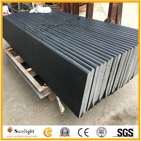 Full Bullnose Edge China Grey Black Basalt Bluestone Basalt For Coping