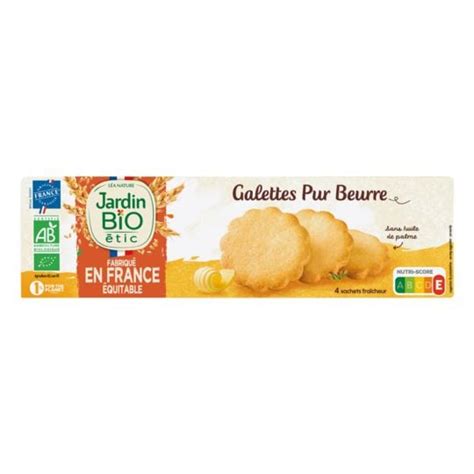 Biscuits galettes pur beurre Bio JARDIN BIO ETIC le paquet de 130g à