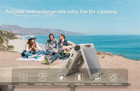 Camping Portable Solar Tent Fan Rechargeable From Itehil