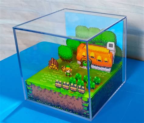 The Legend Of Zelda Minish Cap Diorama Cube Template Etsy