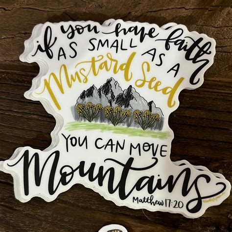 Mustard Seed Faith Vinyl Sticker-Carolyn Jane's Jewelry