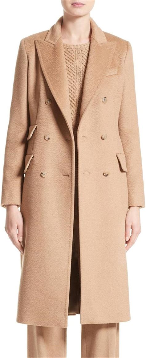 World Clan Women S Long Wool Cashmere Double Breasted Brown Camel Hair Derris Trench