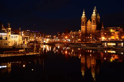 Amsterdam Bei Nacht Foto And Bild City Night Nikon Bilder Auf