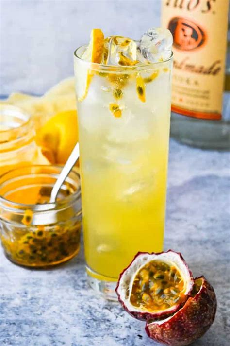 Passion Fruit Vodka Soda Garlic Zest