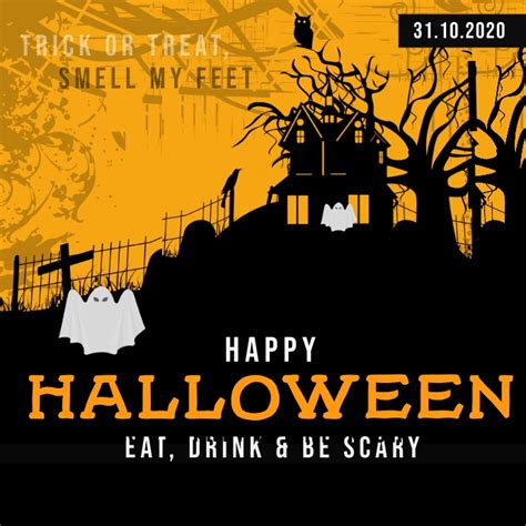 Plantilla De Publicación De Instagram Feliz Halloween Postermywall