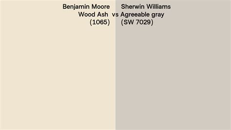 Benjamin Moore Wood Ash 1065 Vs Sherwin Williams Agreeable Gray Sw