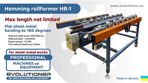 Hemming Rollformer HR 1 Production Process Of One Side And Both Side