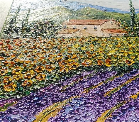 Tuscany Countryside Painting Original on Canvas Oil Impasto | Etsy