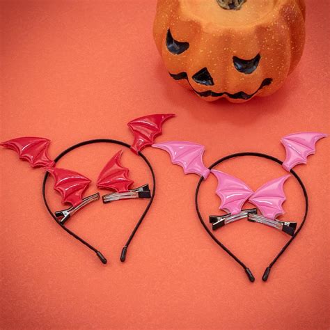 Pi Ces Set Fille Halloween Accessoire Pour Cheveux Mignon Rouge