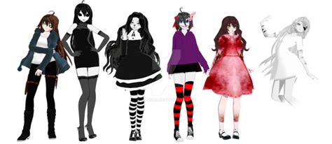 My Creepypasta Girls Mmd Models By Riariirii On Deviantart