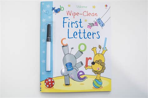 Usborne Book Activity Wipe Clean First Letters Book Activities