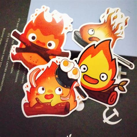 Howl S Moving Castle Calcifer The Demon Sticker Ghibli Studio Shopee