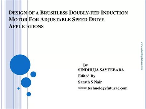 Ppt Design Of A Brushless Doubly Fed Induction Motor For Adjustable