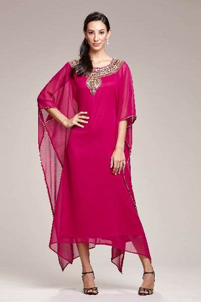 Georgette Embroidered Designer Kaftans Occasion Party Wear At Best