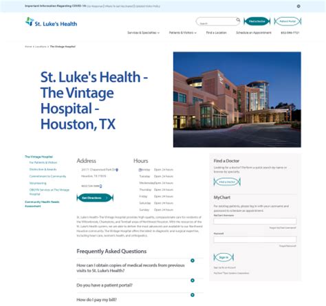 St. Luke's Health - The Vintage Hospital - Houston, TX | St. Luke's Health