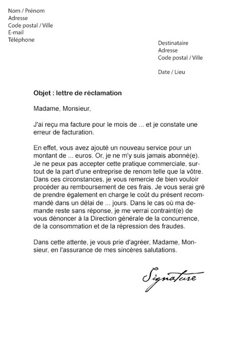 Lettre De R Clamation Orange Mod Le De Lettre