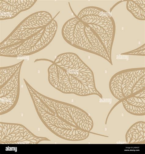 Floral Leaves Seamless Pattern Leaf Textured Background Ornamental