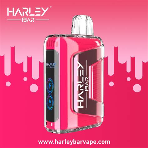 10000 Puffs USA Harleybar Razz Double Mesh Coil Adjust Airflow Display