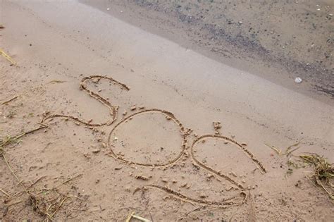 Premium Photo Sos Letters In The Sand On The Beach