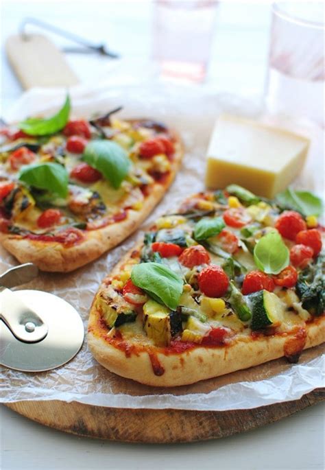 Grilled Veggie Naan Pizzas Bev Cooks