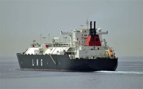 Het Schip Van Het Lng Voor Aardgas Stock Foto Image Of Handelaar